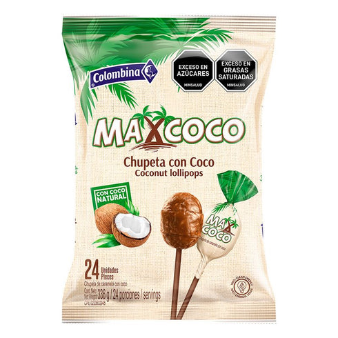 chupeta colombina 24u 336g max coco